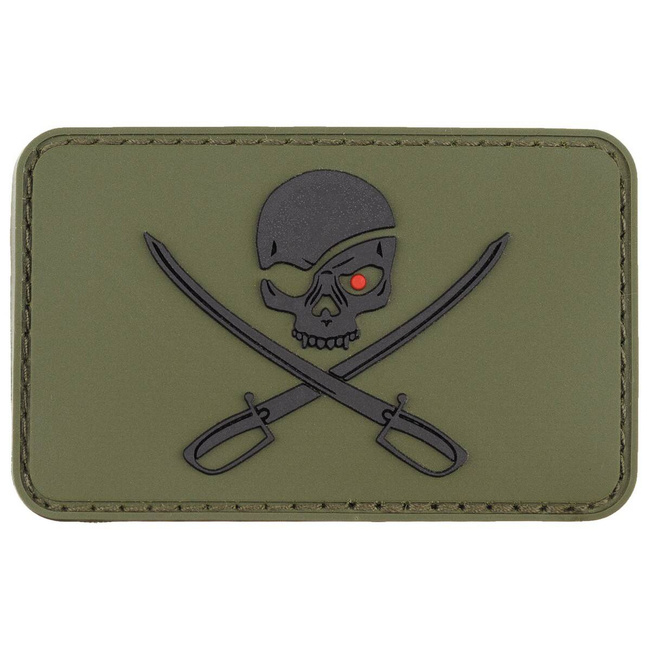 PATCH EMBLEMA ''CRANIU CU SABII'' 3D - VERDE OD - MFH