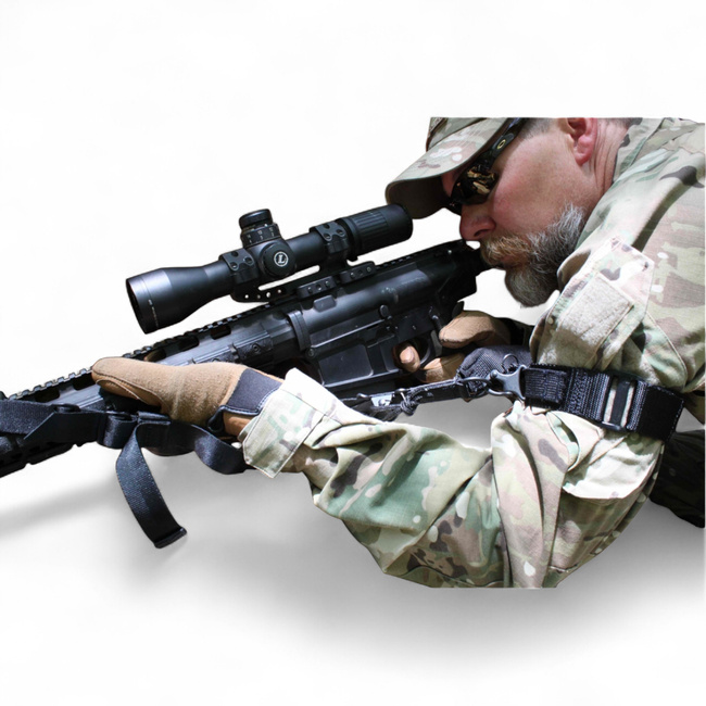 Curea de lunetist cu manseta reglabila - VTAC PES MK2  - Viking Tactics - Neagra