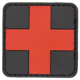 PATCH EMBLEMA PRIM-AJUTOR 3D - NEAGRA / ROSIE - MFH