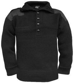 AUSTRIAN Black WOOL ALPIN SWEATER