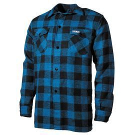 Shirt, blue/black,
