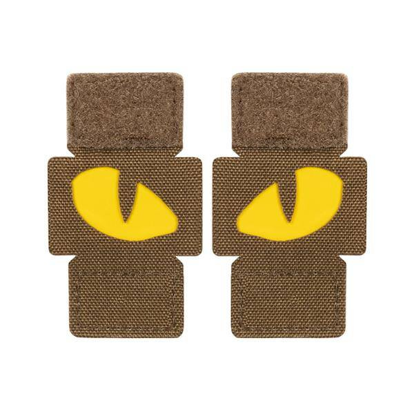 PATCH TIGER EYES LASER CUT (pereche) - COYOTE/GALBEN - M-TAC