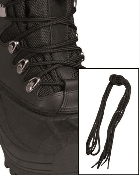 COTTON SHOE LACES - 80 CM - SET OF 2 PAIRS - Mil-Tec® - BLACK