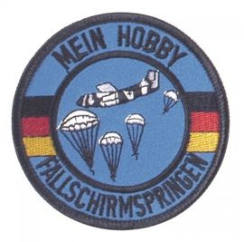 PATCH MY HOBBY IS PARACHUTE JUMPING 85 MM DIAMETER