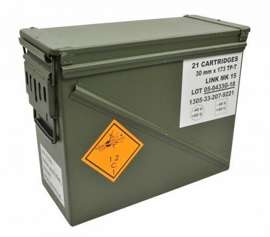 CUTIE METALICA MENTRU MUNITIE M548 - MARE/DIMENSIUNEA 7 - SURPLUS MILITAR ARMATA SUA - CA NOUA