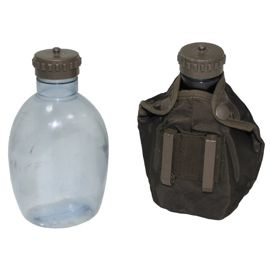 AT BH TRANSPARENT PLASTIC BOTTLE WITH COVER - USED