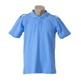Tricou polo albastru deschis cu maneca scurta si epoleti pentru PENITENCIAR si JANDARMERIE