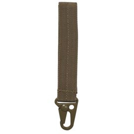Key chain, ring, trinket, carabiner, Tactical I. length 12 cm, coyote tan