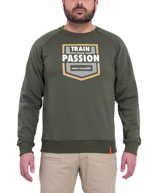 PULOVER - HAWK "TRAIN YOUR PASSION" - Pentagon® - VERDE CAMO