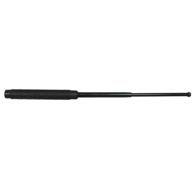 BASTON METALIC TELESCOPIC - 26 CM - 65 CM - NEGRU - CU HUSĂ DIN NYLON - MFH