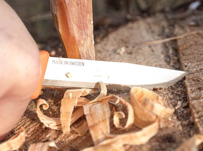 Fixed Blade Knife - Swedish FireKnife Bio 2in1 - Rusty orange