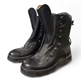 Combat boots with leather lining - German army surplus - Black - Used 