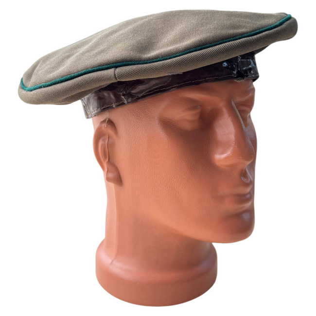 BERETA RARA OFITERI - VANATORI DE MUNTE - SURPLUS MILITAR ARMATA ROMANA - VERDE OD CU BANDA MARO/NEAGRA - IN STARE BUNA