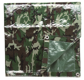 POLYETHYLENE TARPAULIN - Mil-Tec - WOODLAND - 385 x 500 CM