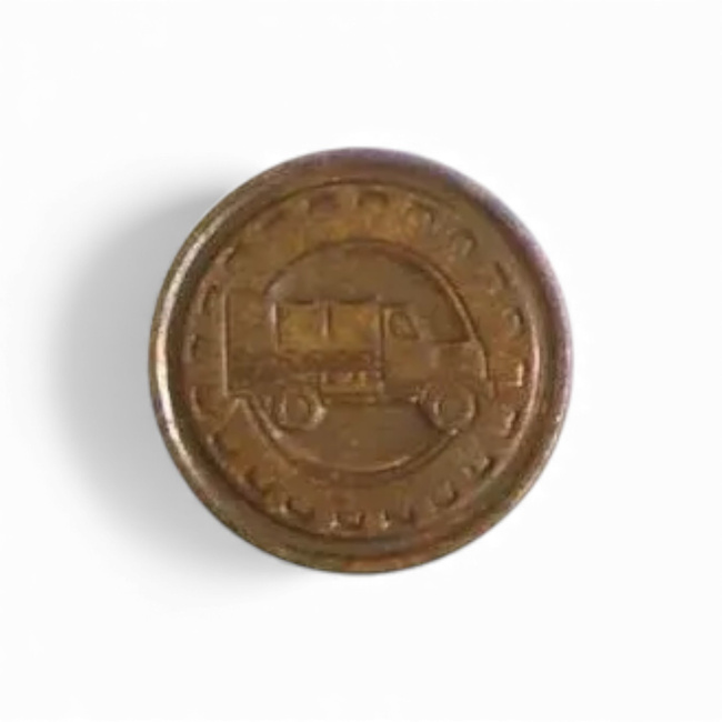 Rank Insignia - Motor Transport - Hungarian Army Military Surplus - Bronze - Like New