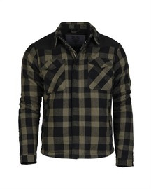 JACHETA TIP CAMASA IN CAROURI LUMBERJACK - Mil-Tec - NEGRU/VERDE OD