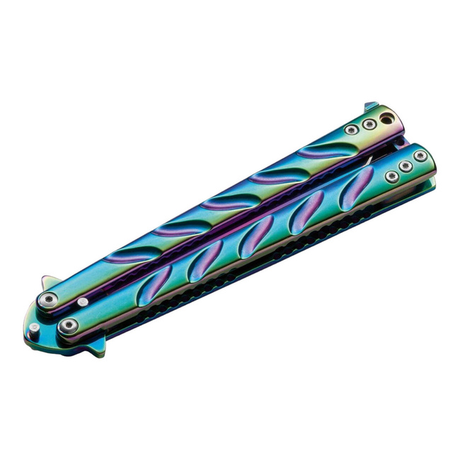 CUTIT TIP FLUTURE BALISONG RAINBOW - MAGNUM BY BOKER