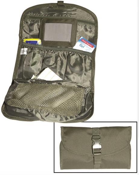 GEANTA BRITANICĂ PENTRU PRODUSE DE IGIENĂ PERSONALĂ - 26.5 x 16.5 CM - Mil-Tec® - OD (Olive Drab)