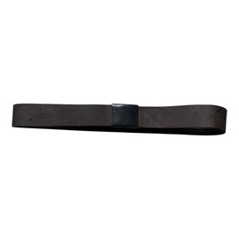 BROWN LEATHER BELT WITH BLACK BUCKLE - ROMANIAN ARMY MILITARY SURPLUS - IN GOOD CONDITION