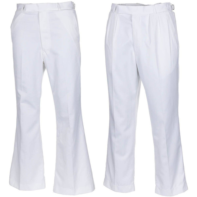 PANTALONI BRITANICI DE UNIFORMA - ALB - FOLOSIT