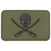 PATCH EMBLEMA ''CRANIU CU SABII'' 3D - VERDE OD - MFH