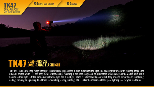 Lanterna Fenix ​​TK47, impermeabila