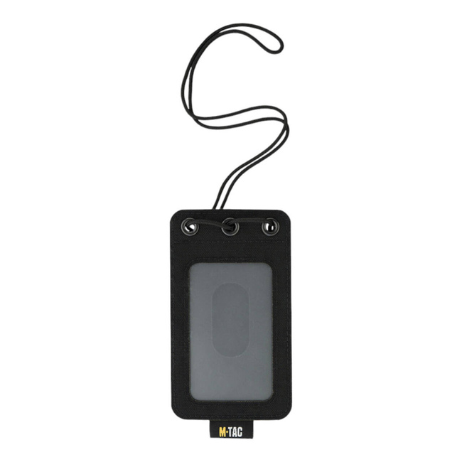 TACTICAL ID CARD HOLDER WITH LANYARD - BLACK - M-TAC