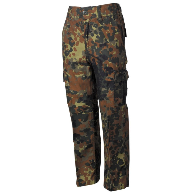 Pantaloni militari pentru copii tip US BDU culoare Flecktarn
