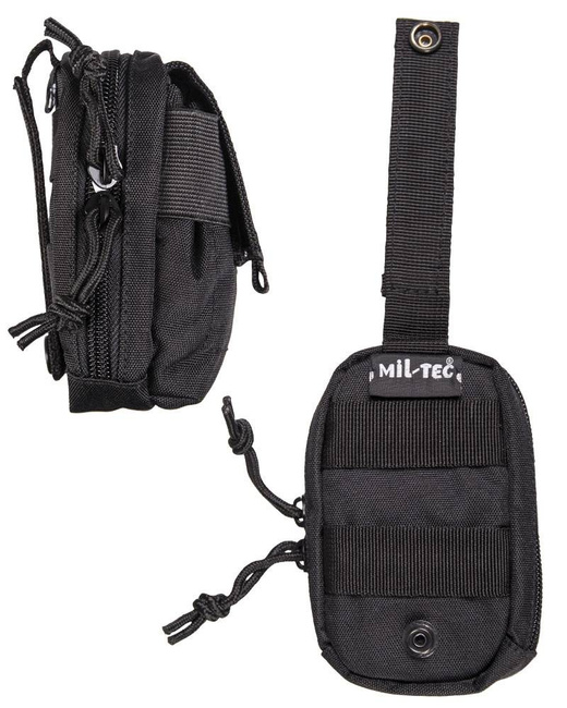 BLACK PADDED BELT POUCH