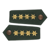 PAIR OF POLICE EPAULETTES – 4 STARS – OD GREEN/GOLDEN – WEST GERMAN FEDERAL POLICE – LIKE NEW