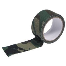 BANDA ADEZIVA TEXTILA - MFH - 50 MM/10 M - CAMUFLAJ WOODLAND