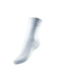 Diabetic socks with foot massage - white, new