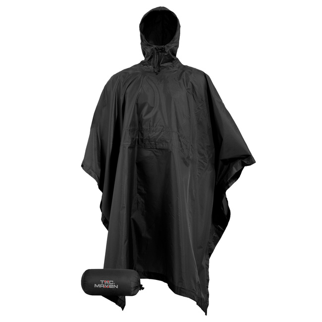 PONCHO "THUNDER" - PENTAGON® - 200 x 145 cm - Negru