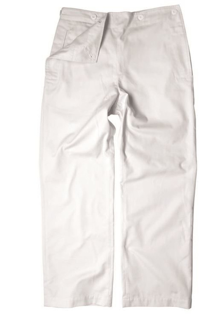 GERMAN WHITE NAVY FLAP PANTS
