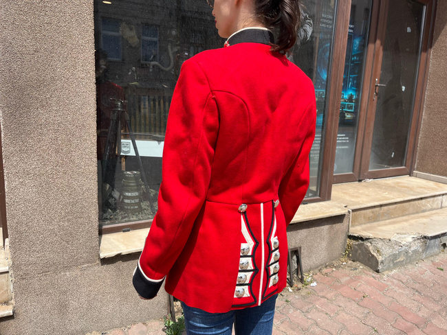 TUNIC WITHOUT EPAULETS - BRITISH ARMY MILITARY SURPLUS - RED - USED