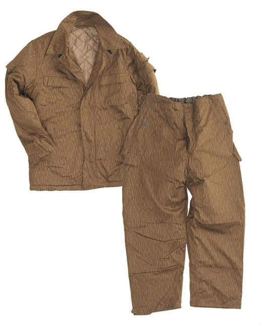 COSTUM DE CAMUFLAJ PENTRU IARNA - 2 PIESE - SURPLUS MILITAR AUTENTIC DIN GERMANIA DE EST - UZAT