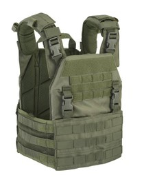 TACTICAL VEST FOR BALLISTIC PLATES - DEFCON 5 - OD