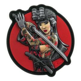PATCH TACTICAL GIRL ?3 WATTERFALL PVC - BLACK - M-TAC