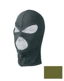 3 HOLES COTTON ® BALACLAVA - green