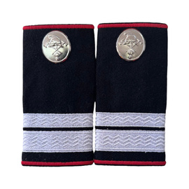 Grade Sergent Major Pompieri ISU, IGSU tesute pe suport textil din paspoal cusut, cu semn de arma metalic