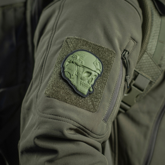 PATCH OPERATOR SKULL - 3D PVC - OLIVE - M-TAC