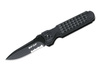 FKMD PREDATOR II BLACK SERRATED POCKET KNIFE