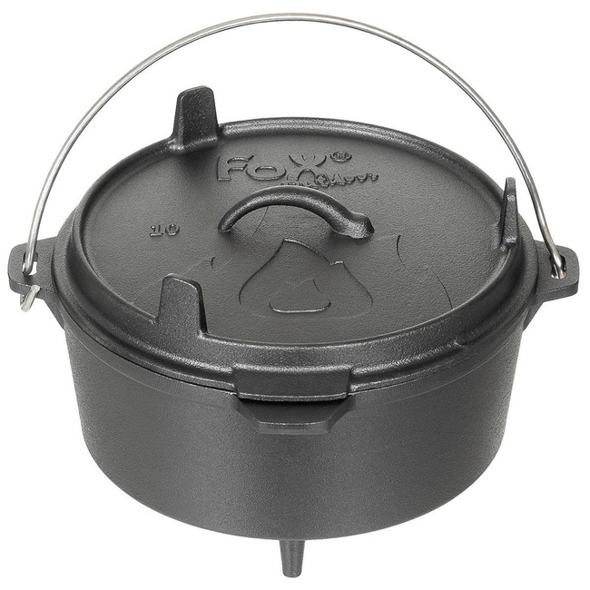 OALĂ DIN FONTĂ - "DUTCH OVEN" - 3.8 L - NEGRU - FOX® Outdoor