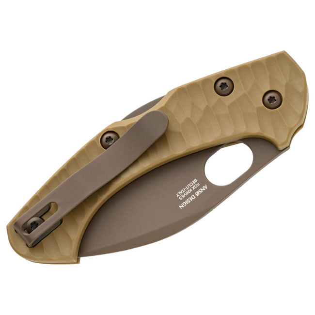 CUTIT DE BUZUNAR „Zero 2.0 Desert Warrior FRN Coyote Tan” - FOX KNIVES