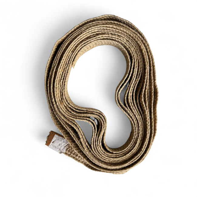 Banda plata din iuta impletita - 1m - Surplus Militar Armata Romana - Bej natural - In Stare Buna