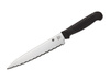 CUTTI DE BUCATRIE "UTILITY KNIFE 6'' SERRATED BLACK" - SPYDERCO