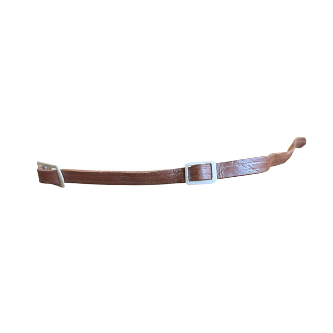 Original Strap for AK/AKM Bayonet - Romanian Army Military Surplus - Leather/Aluminum - Brown - Good Condition