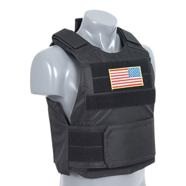 Vesta tactica standard cu insertii balistice soft dummy - Delta Soft Body Armor - Negru - 8FIELDS
