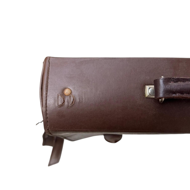 Servieta Vintage - Imitatie Piele - 42 x 33 cm - Surplus Militar Armata Romana - Maro - In stare buna