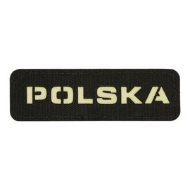 PATCH POLSKA 25 x 80 MM LASER CUT - BLACK/GID - M-TAC
